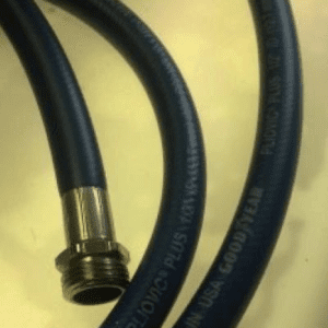 A close up of the end of a hose